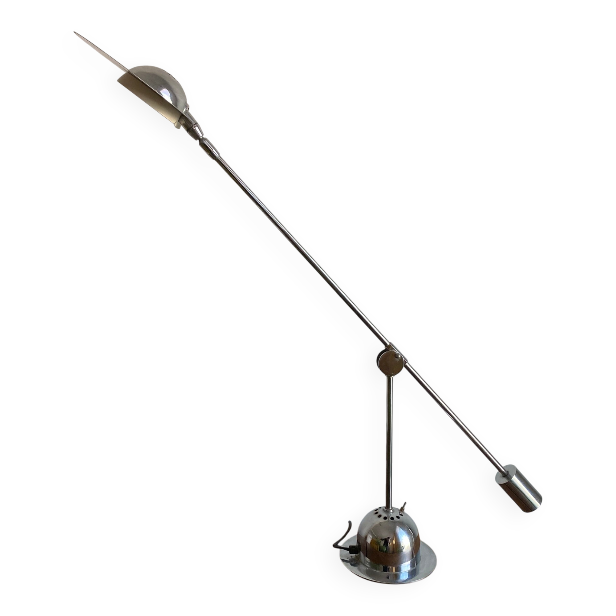 Aluminor chrome balance desk lamp in Space Age style