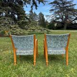 Pair of Steiner Bow Wood armchairs from 1950.