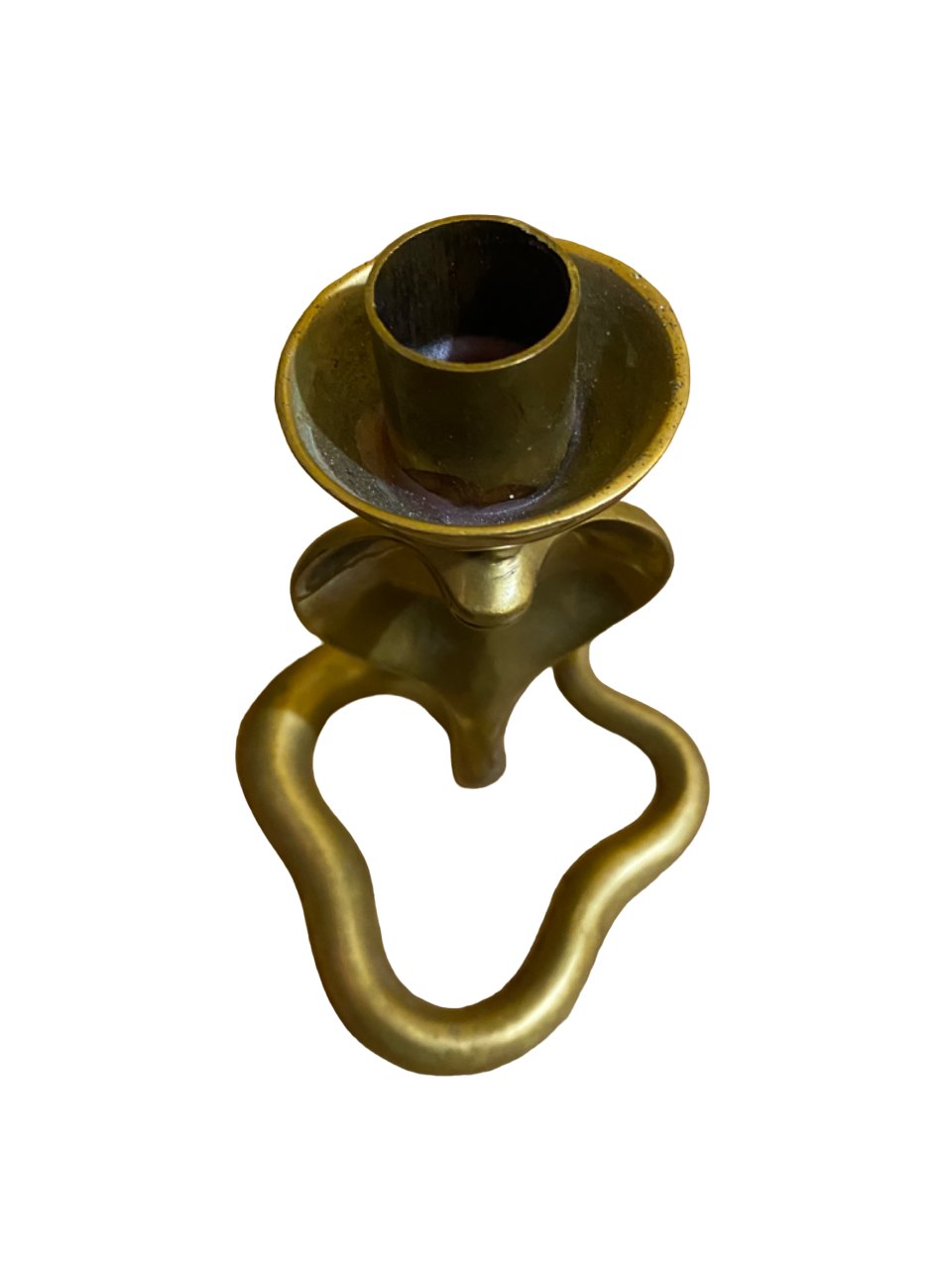 Brass cobra candle holder