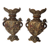 Paire de vases majeurs en majolique - Wilhelm Schiller & Son