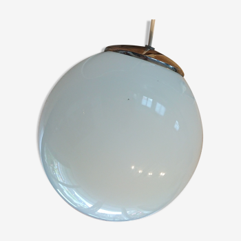 Vintage opaline ball hanging lamp