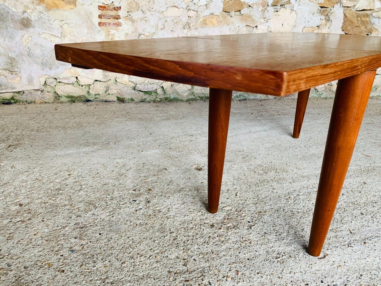 Vintage Scandinavian boomerang coffee table with folding extensions by Samcom, 1960