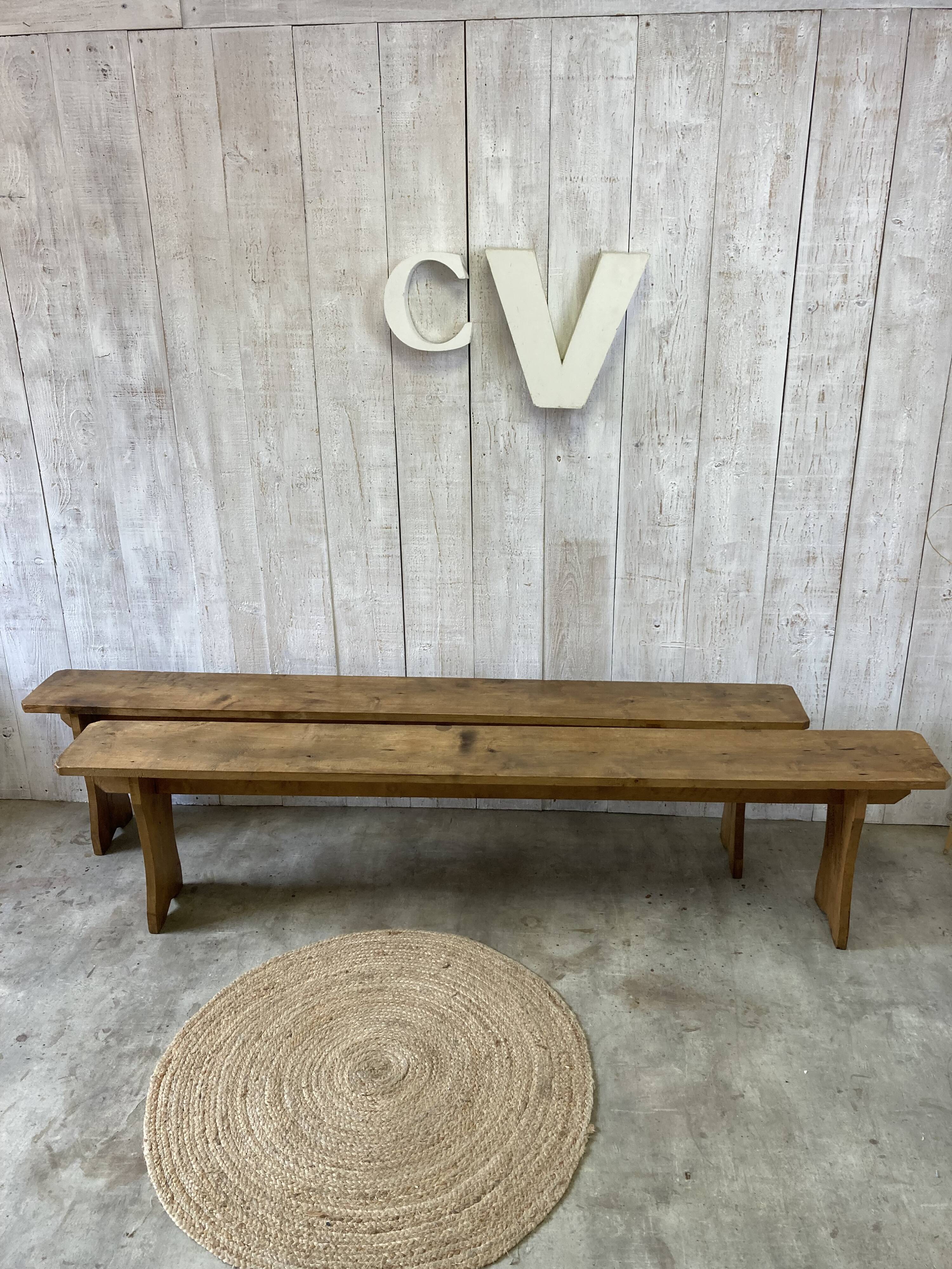Pair of farm benches