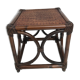 Bedside table stool in vintage cannage rattan