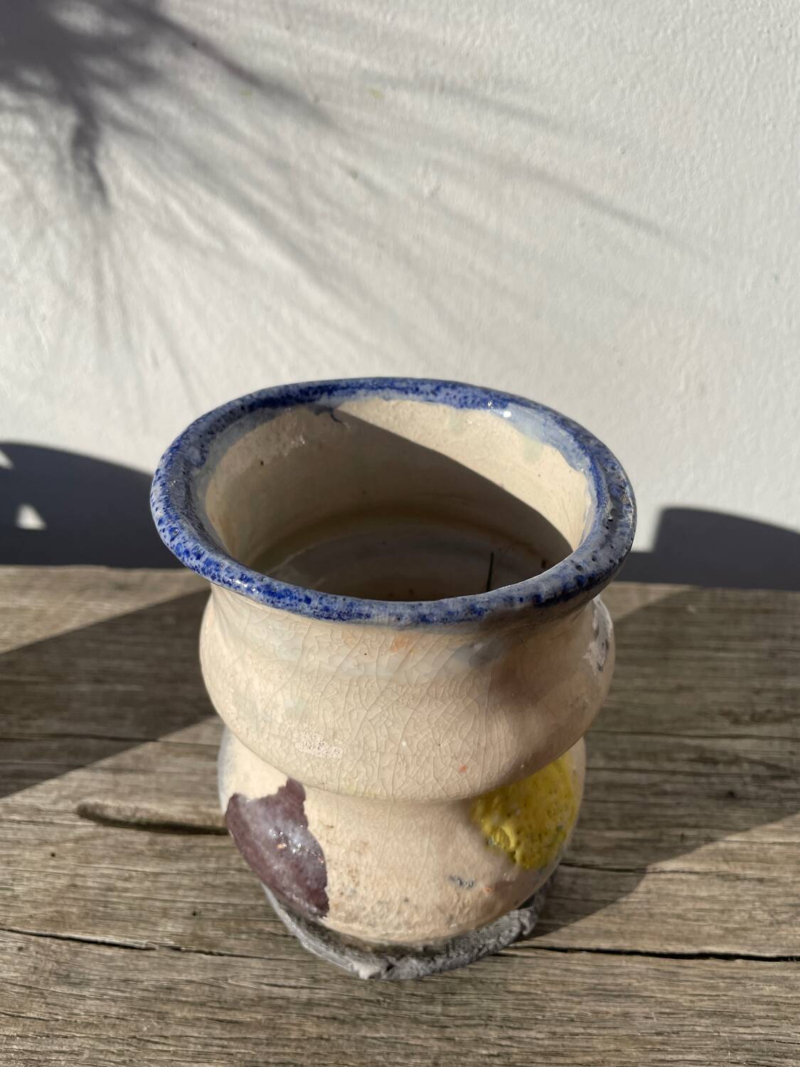 Vase en raku / céramique signée / poterie fait main