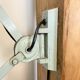 Vintage industrial black enamel scissor wall lamp, 1950s