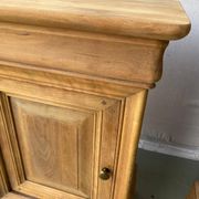 Pair of bedside tables renovated in solid raw cherry wood