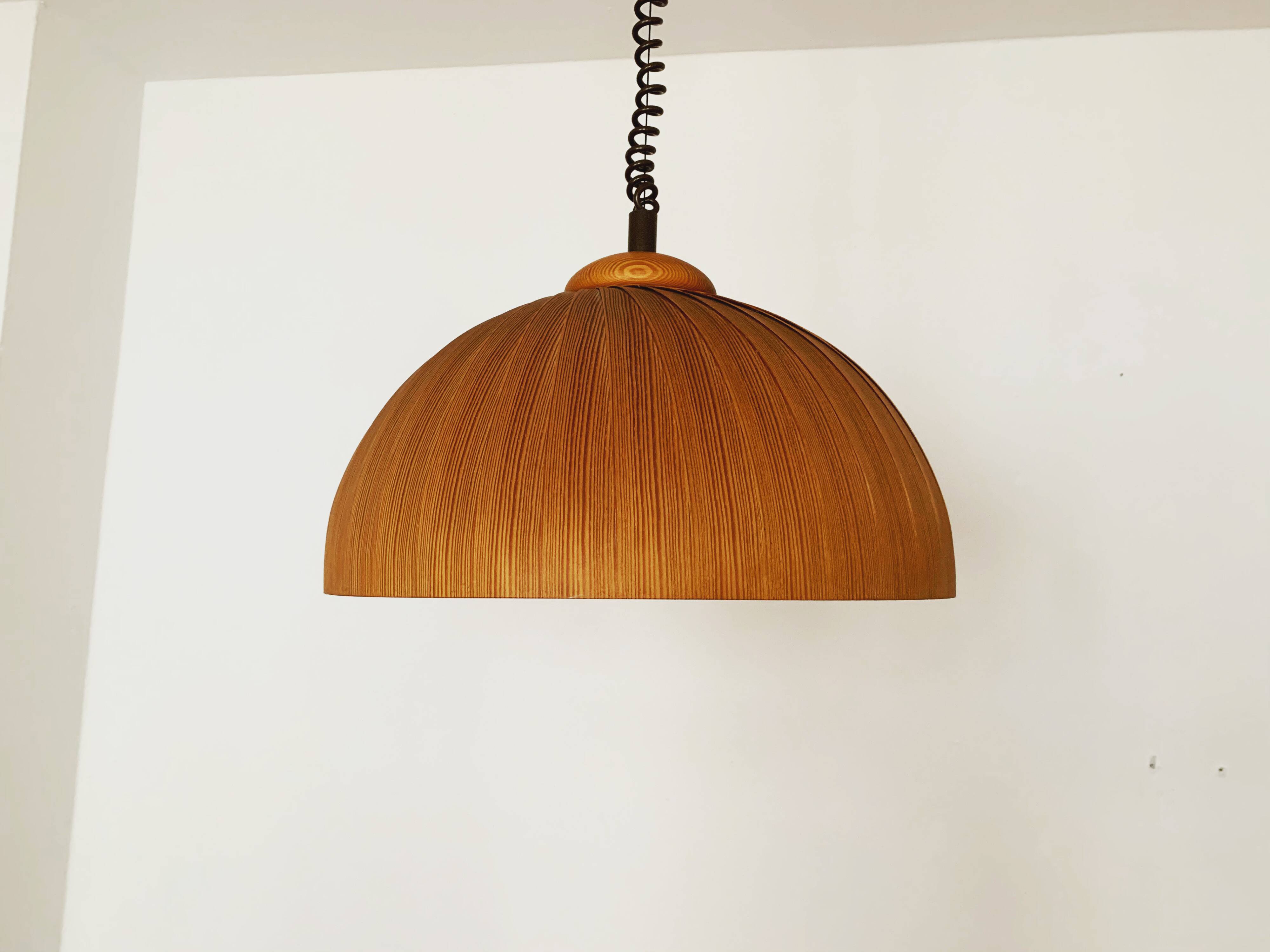 Large Wooden Pendant Lamp