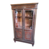 Napoleon iii library showcase with brass marquetry in mahogany from the 19th c. n°1
