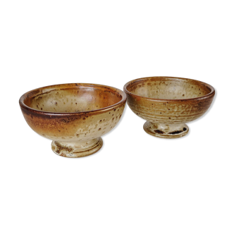 Set of 2 pyrite sandstone cups