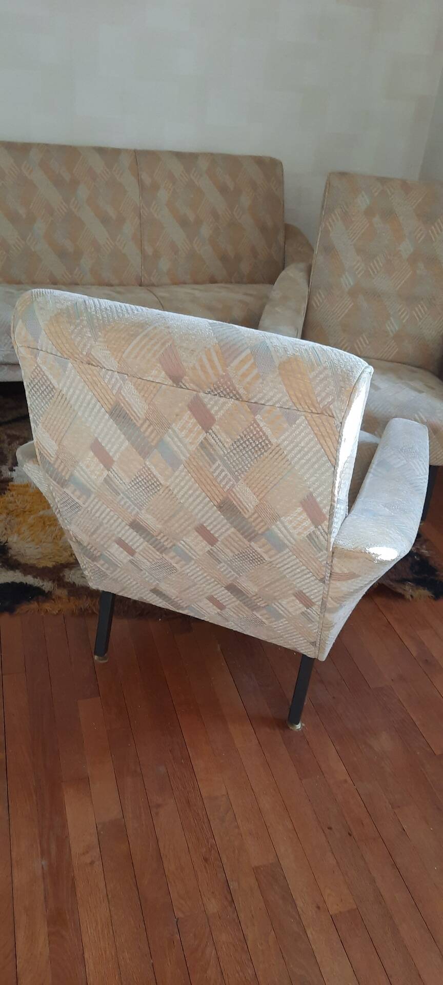 Canapé et deux fauteuils