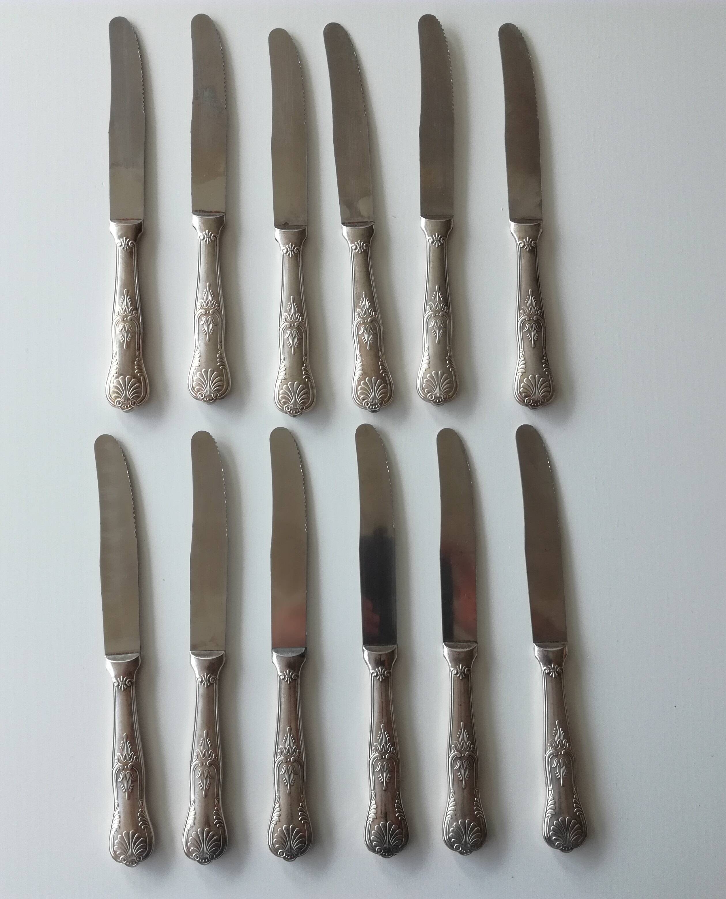 Silver metal cutlery