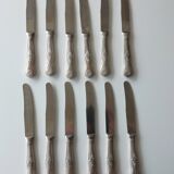 Silver metal cutlery