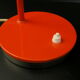 Lampe vintage 1970 métal laqué orange