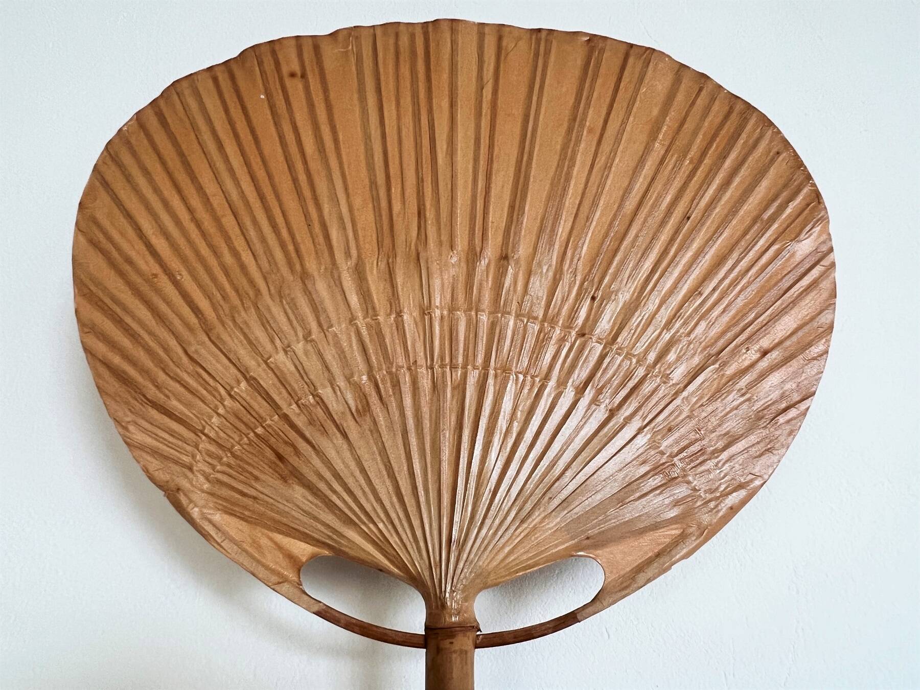 Paire de grandes appliques murales Uchiwa par Ingo Maurer, Allemagne, 1973