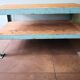 Table basse vintage, déco loft ou industrielle, bois et métal
