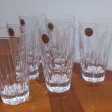 Très Joli Coffret De 6 Verre A Eau Ou Orangeade Bergerac En Cristal D'arque