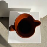 Two-tone brown ceramic wine pitcher H: 24cm