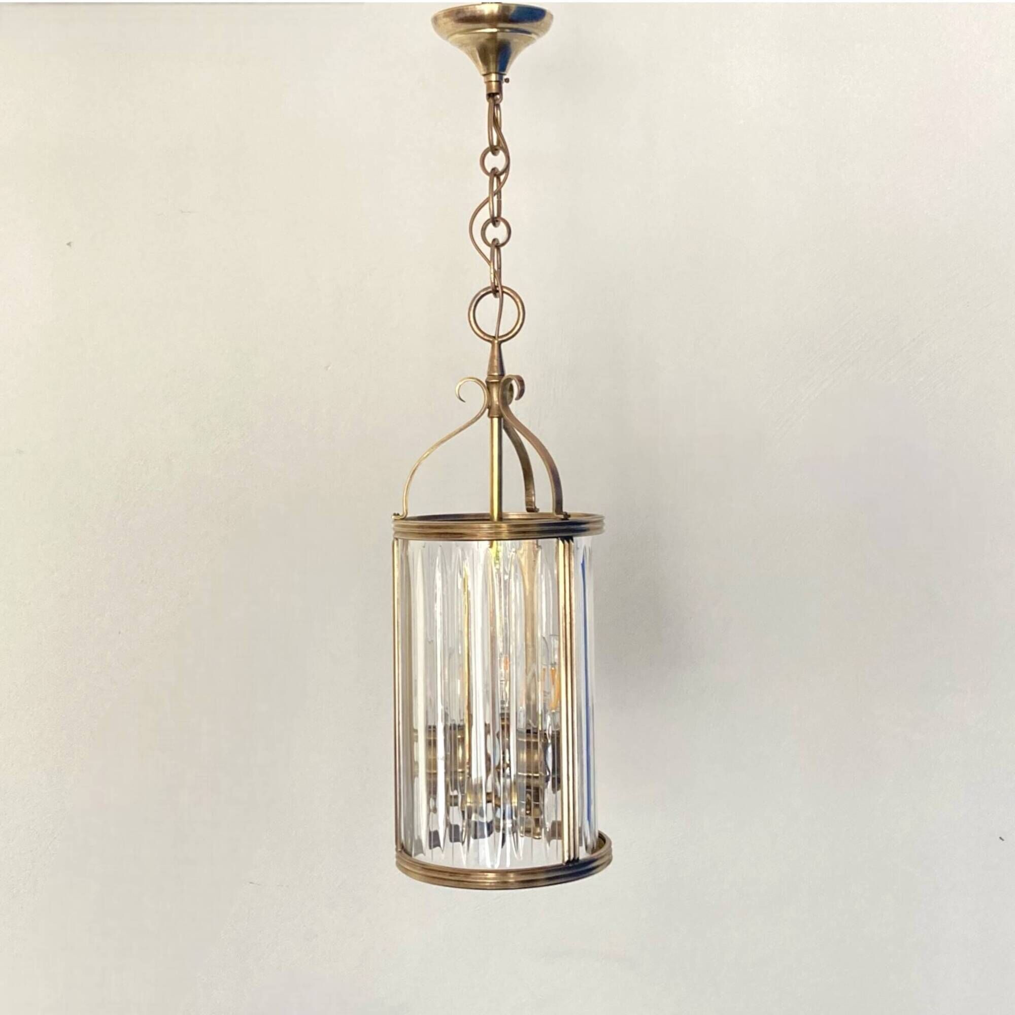 Old vintage brass and crystal lantern decoration chandelier lighting LAMP-7125