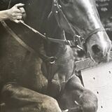 Photograph black and white silver print circa 1970 riding competition