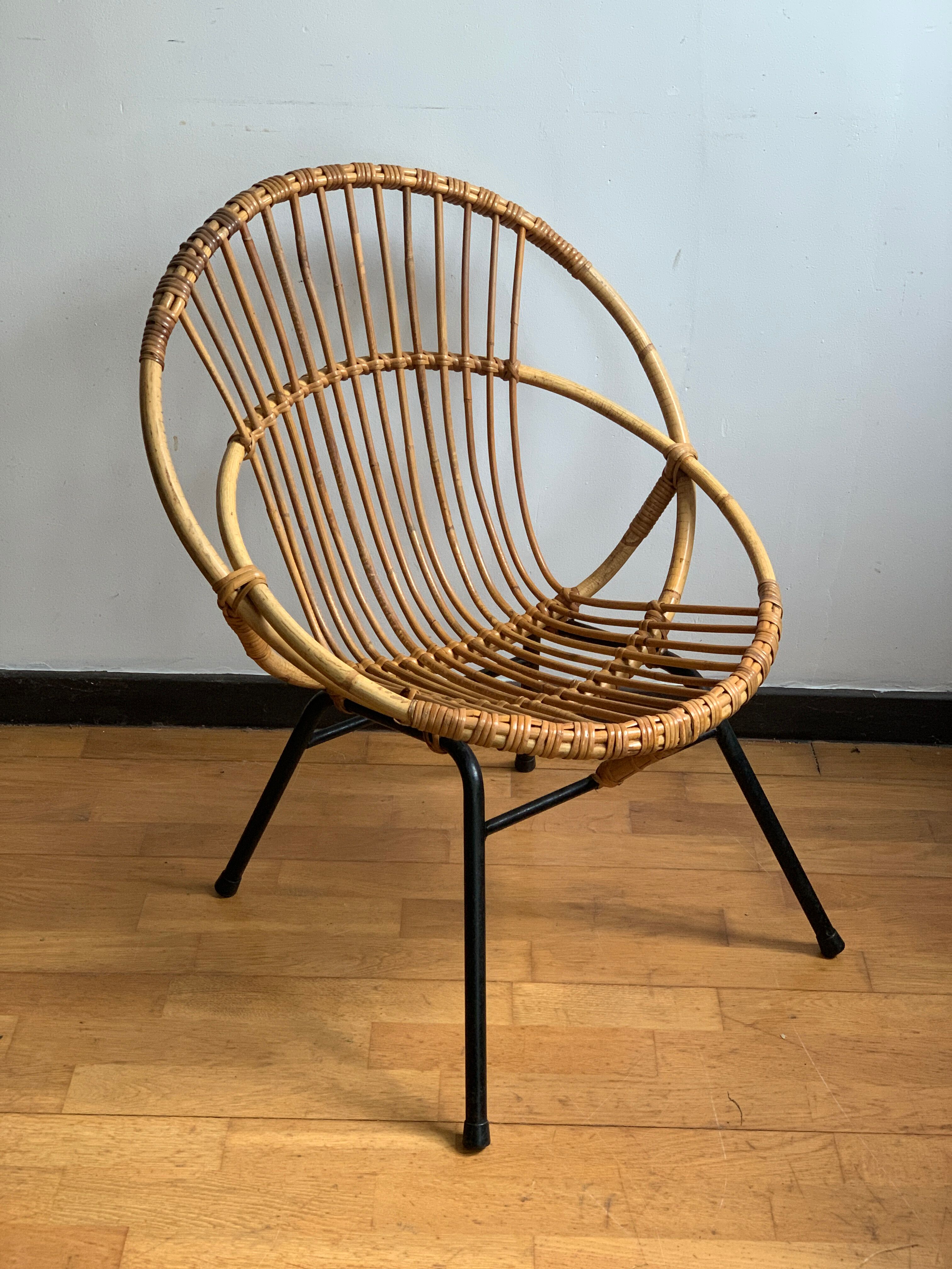 Rattan armchair