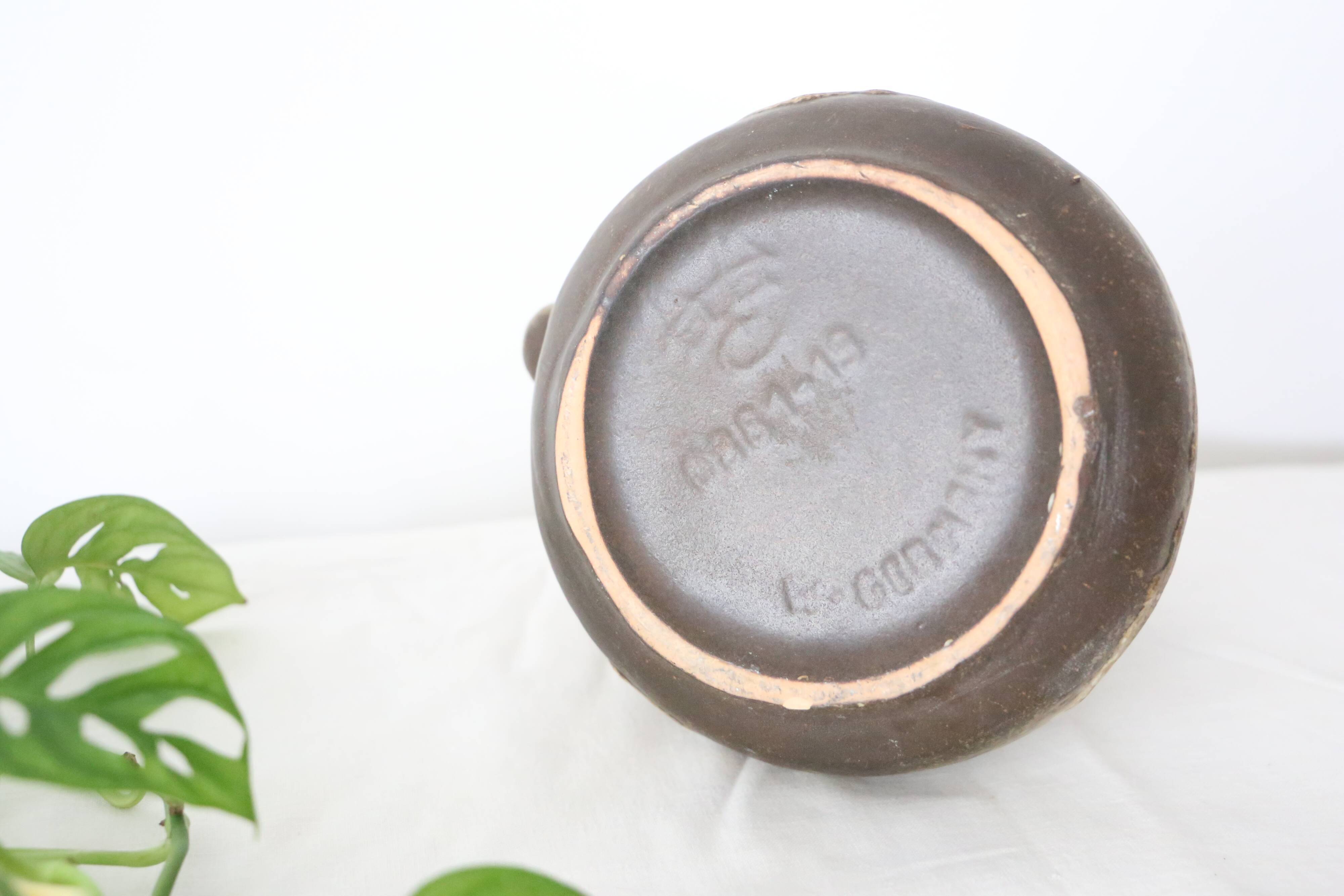 Earthen jug, German pottery, West Germany, vintage