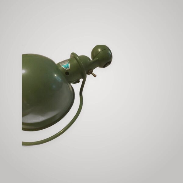 Lampe JIELDE industrielle vintage articulée en métal vert – Loft Design