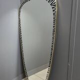 1960s Mirror with black docoration and gold color edging