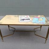 Brass and marble 1960s coffee table