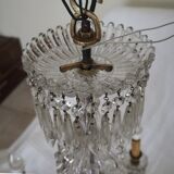 Napoleon III chandelier with crystal pendants, signed Portieux 19th century
