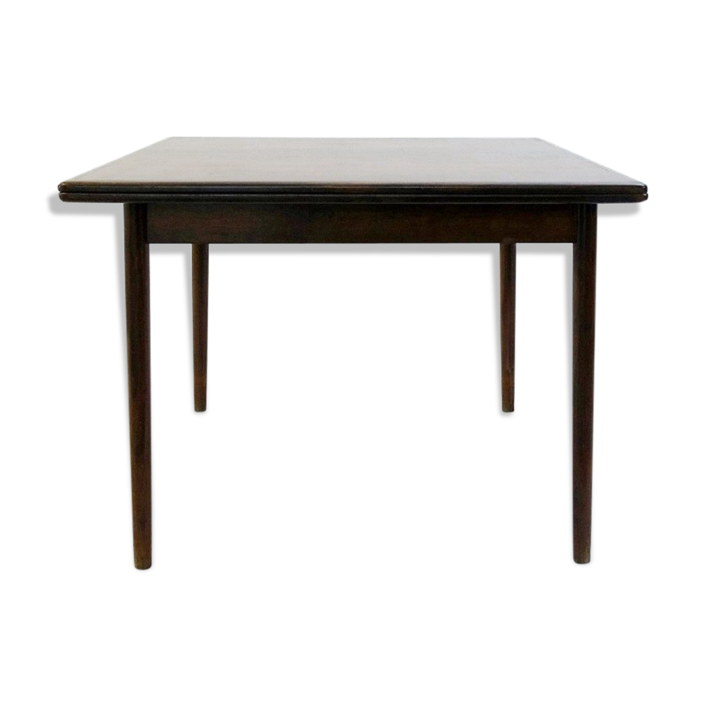 Flip-top butterfly table with brass hinges, 20th