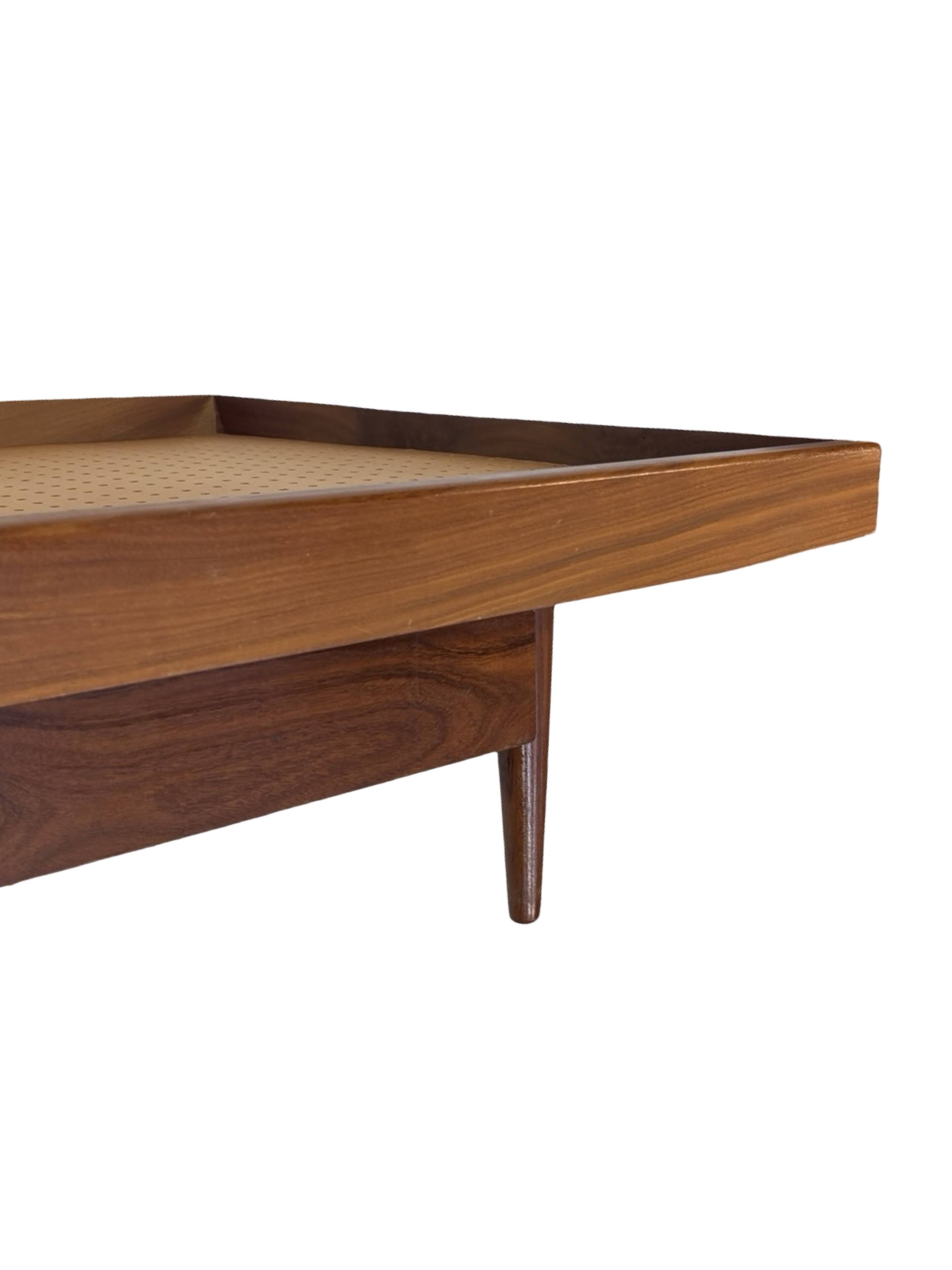 Vintage 1950s teak sofa bed with drawers.