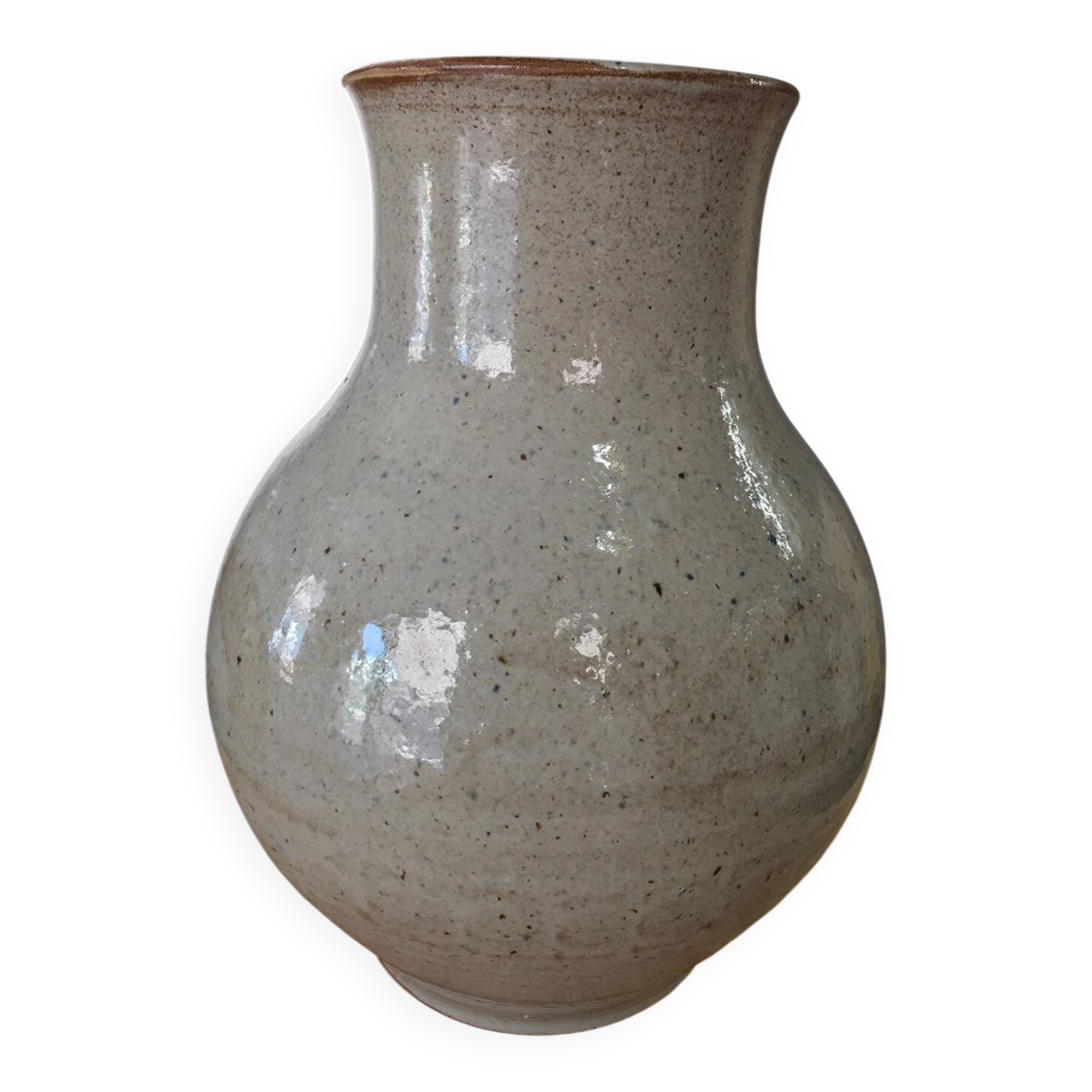 Vase Boule en Grès Vintage – Volkoff Vallauris