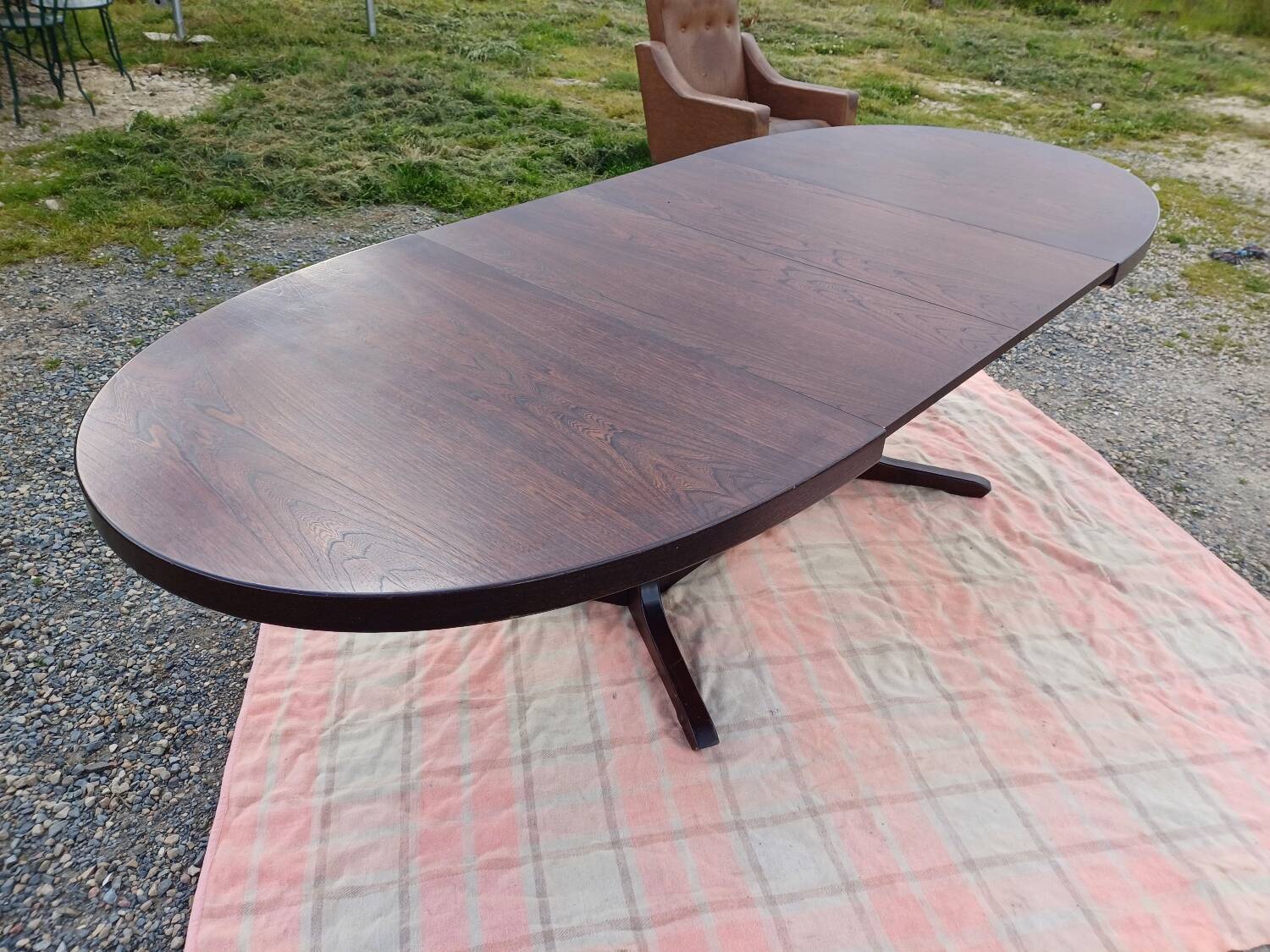 Vintage Scandinavian oval table 1960