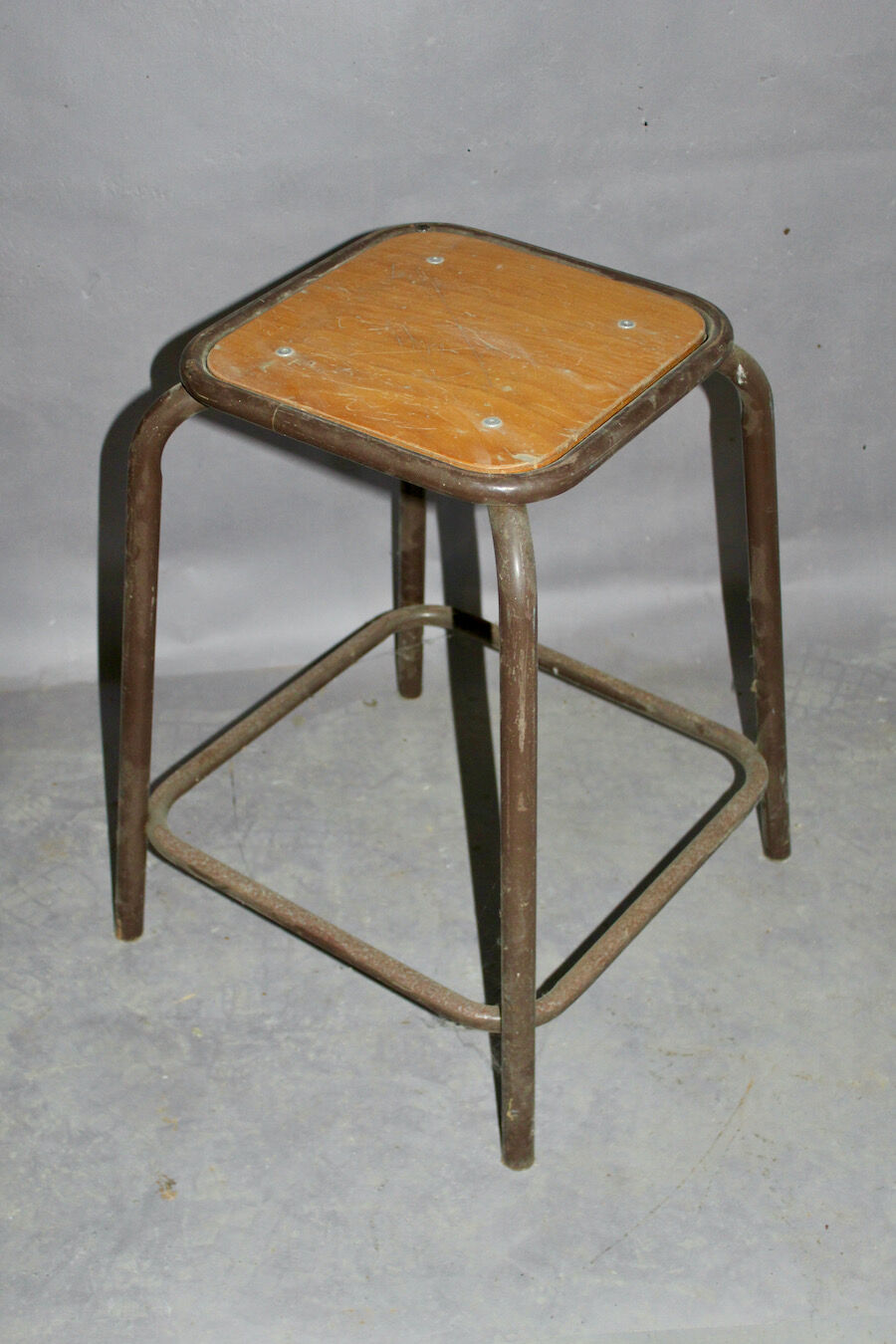 Series of 7 vintage workshop stools