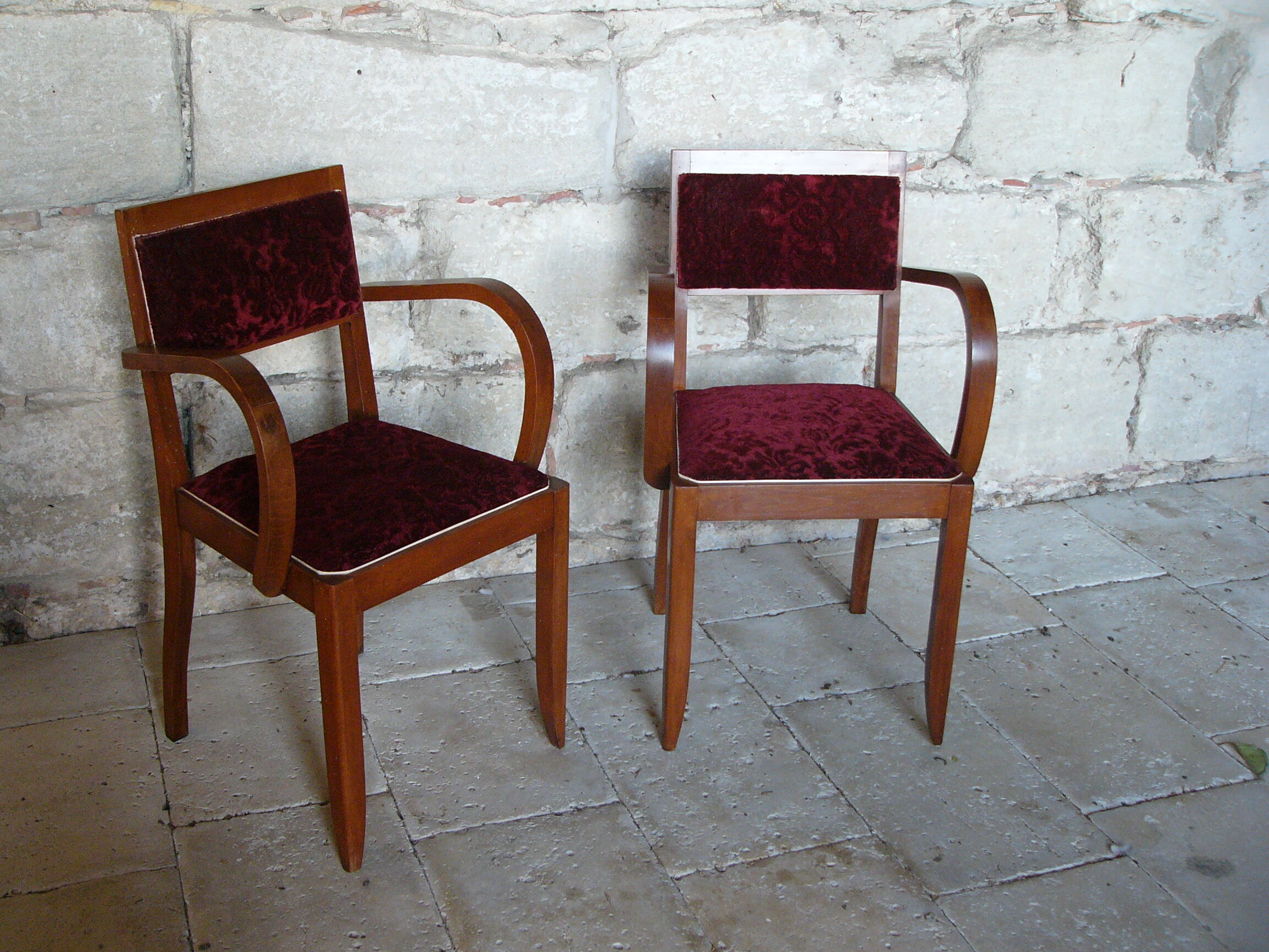 Paire de fauteuils bridge