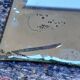 Antique engraved bevelled mirror - Art Deco