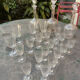Antique engraved crystal liqueur service? St Louis model early 20th century.