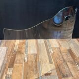 Curved fire screen tempered glass design