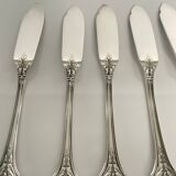 6 Marie-Antoinette Fish Knives - Christofle, Silver-Plated Metal