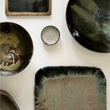 large enamelled ceramic pocket emptier signed Claude Champy, France