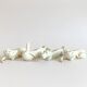Set of 8 art deco ceramic animal knife holders