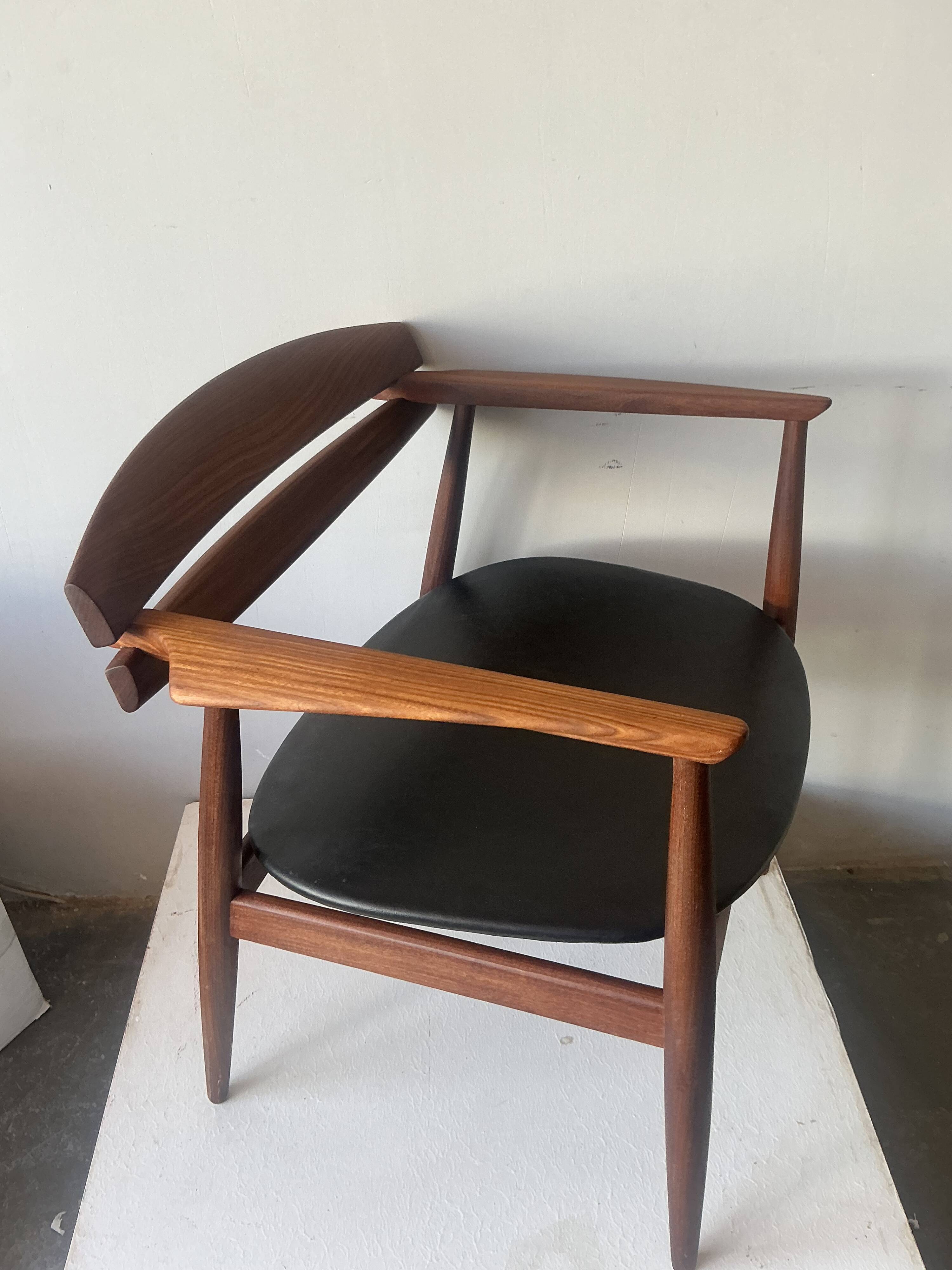 Fauteuil de bureau danois en teck