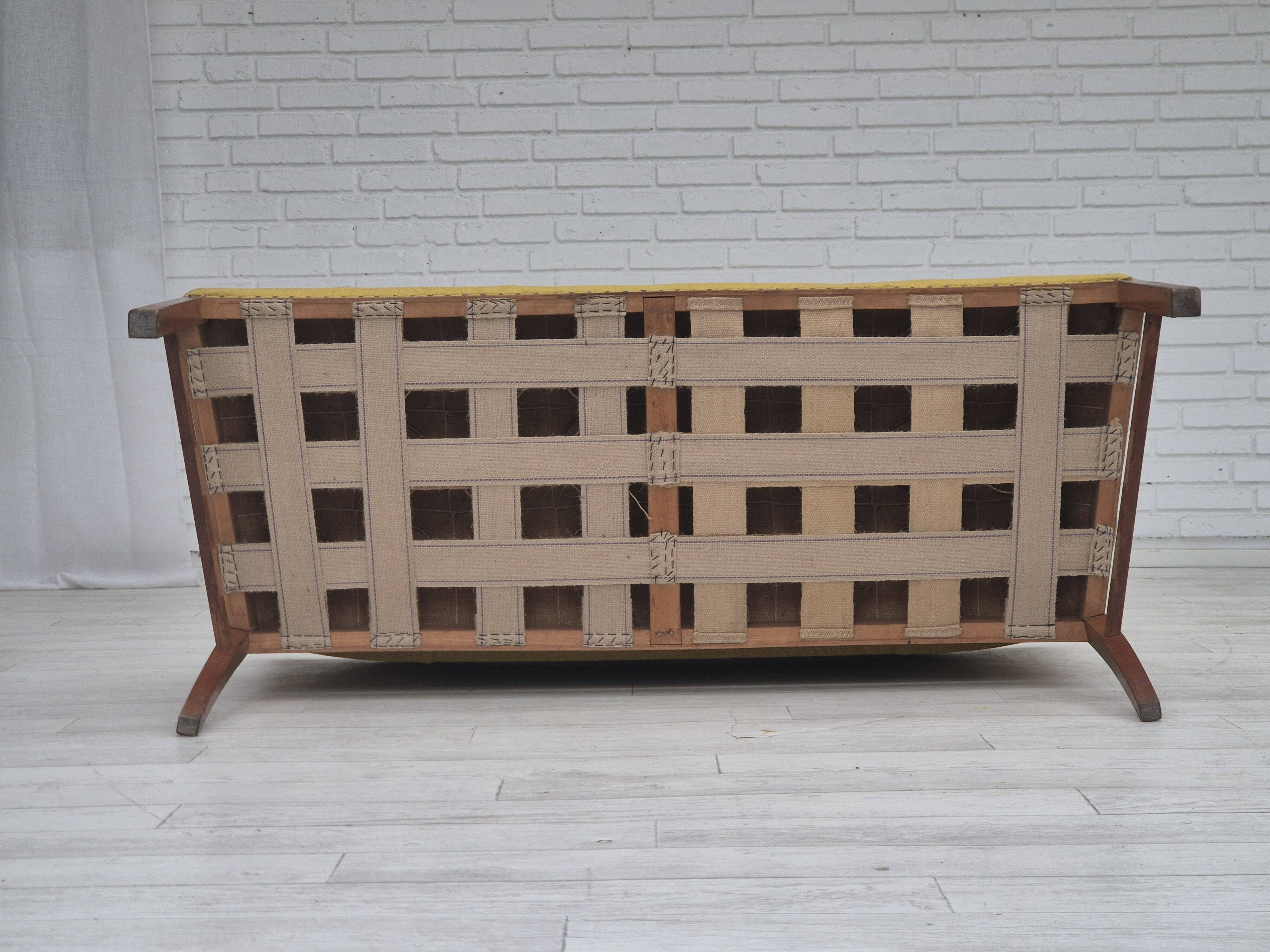 Canapé 2 places danois des années 1950 par Ehapa Møbler, état d'origine.