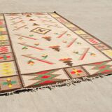 Immense tapis moderne vintage Kilim, 1970