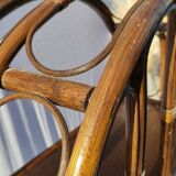 Vintage rattan bookcase shelf
