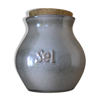 Grey sandstone salt pot