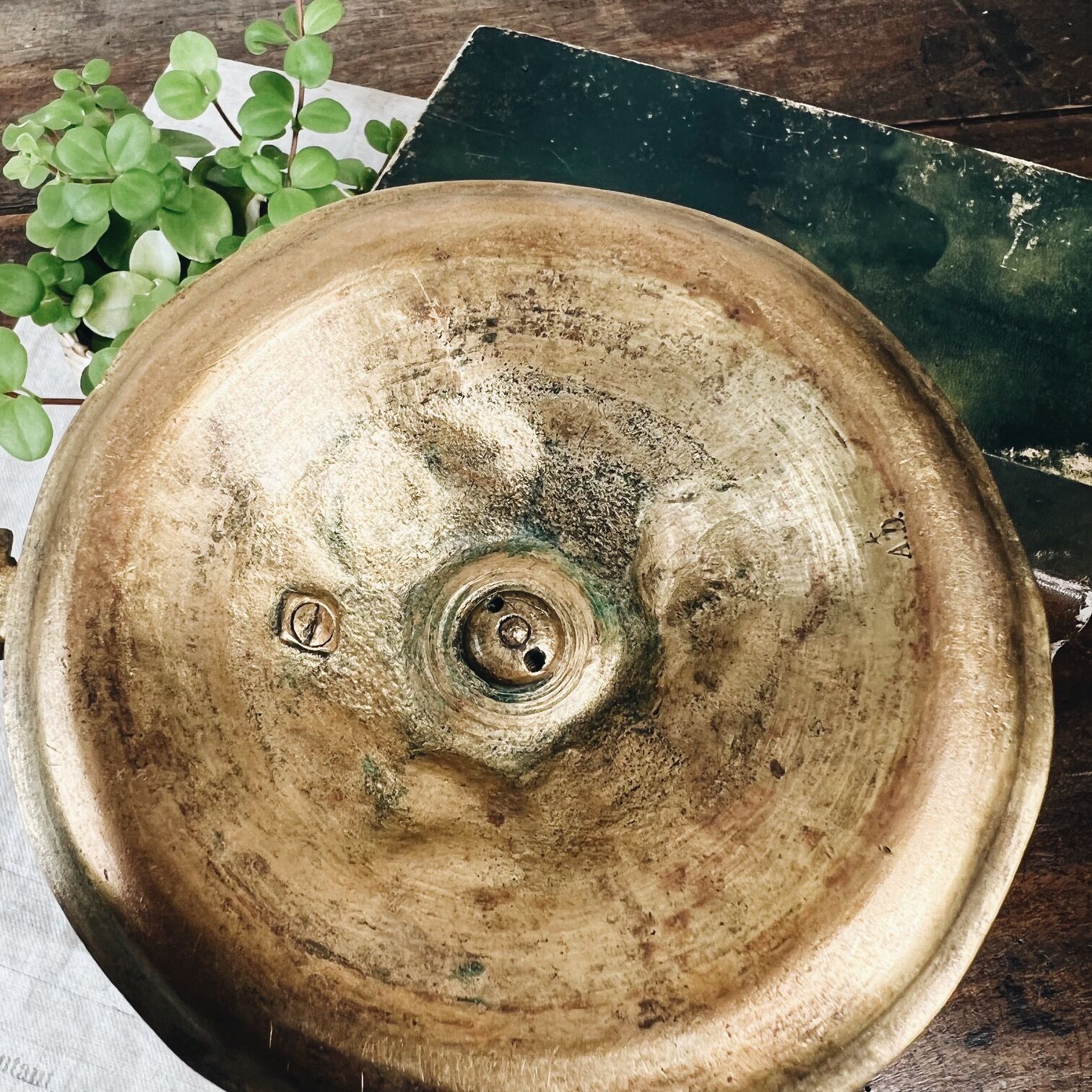 Bronze cellar rat candle holder