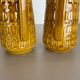 Set of Two Pottery Fat Lava Vases "ochre pattern" by Scheurich, Germany, 1970s