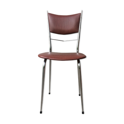 Chaise skaï marron